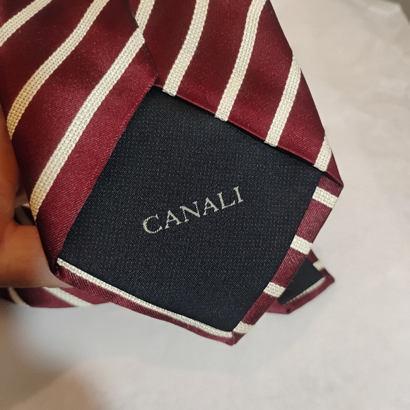 Canali Men'sPrep Luxury Striped 100% Silk